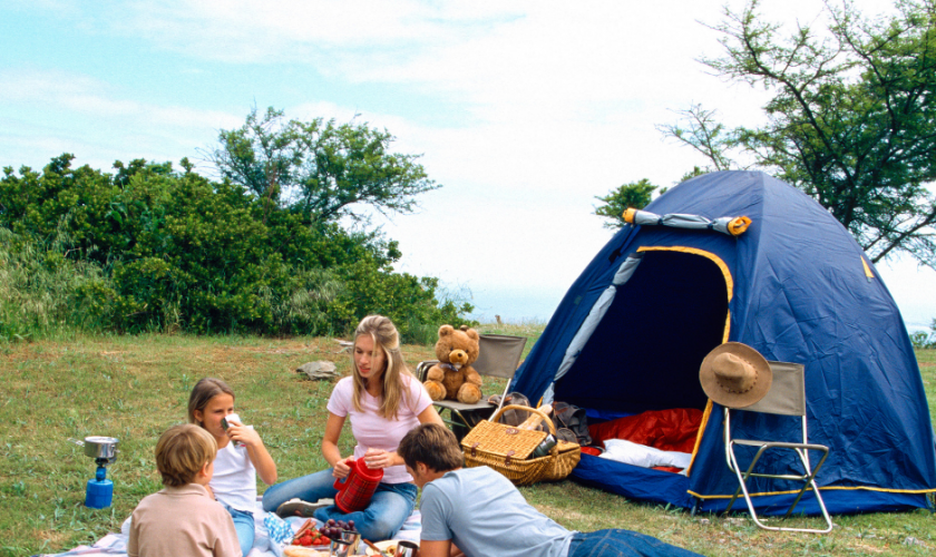 camping con niños